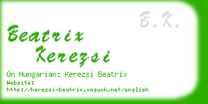 beatrix kerezsi business card